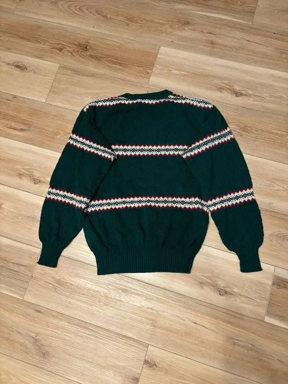 Rare Vintage Chaps Ralph Lauren Cotton Fair Isle Stripe Sweater